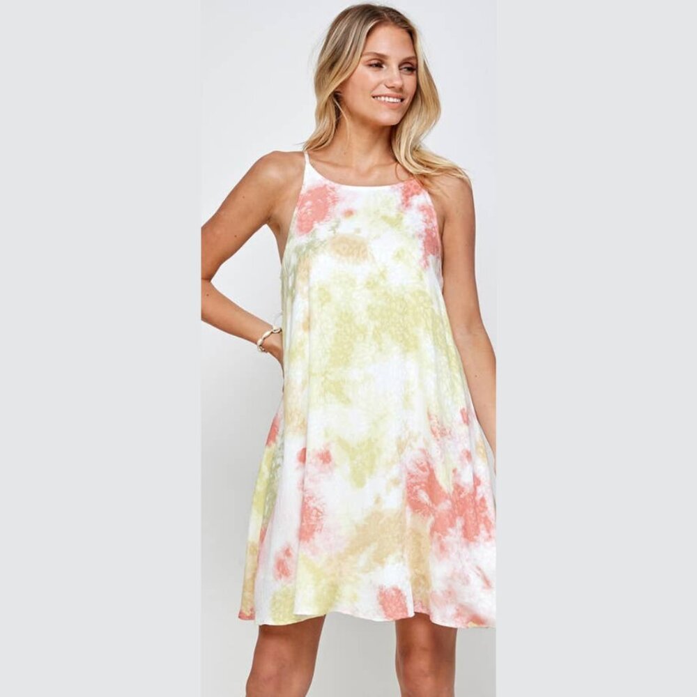 NWT Tie Dye Sundress – Coral Blush – USA Made